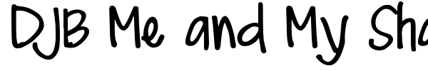 DJB Me and My Shadow font preview